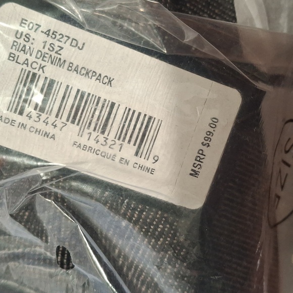 Bebe Charcoal Denim Backpack - Picture 4 of 4